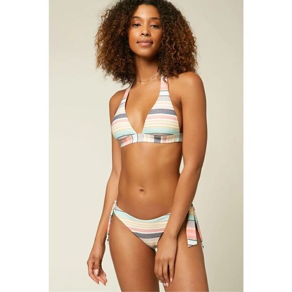 New O’Neill stripe bikini top. XS. MSRP$62 - Picture 7 of 9